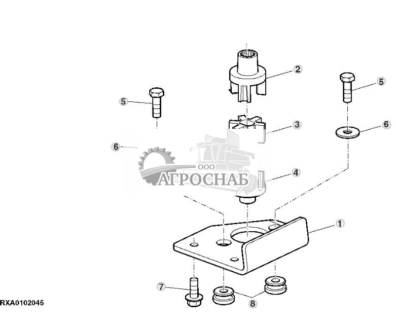 КРЕПЕЖНЫЕ ДЕТАЛИ КЛАПАНА РУЛЕВОГО УПРАВЛЕНИЯ - ST121898 577.jpg